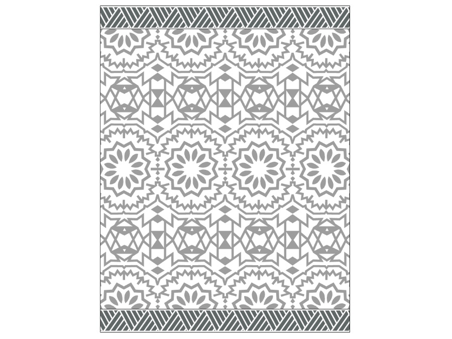 MAISON SUCREE Swing plaid 130x170 cm, bianco/grigio
