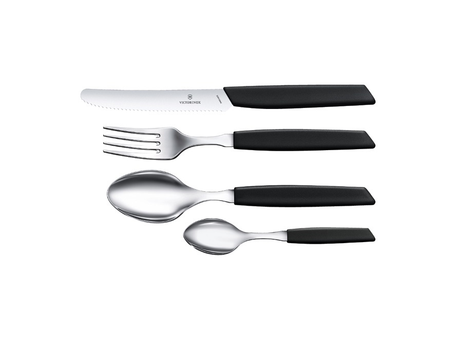 VICTORINOX Swiss Modern, set posate 24 pezzi nero