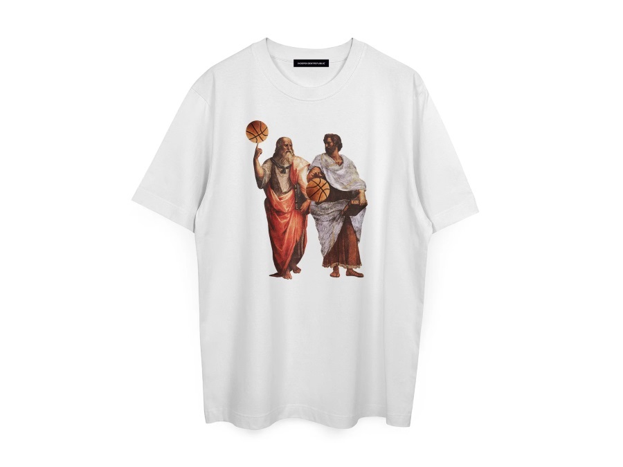 INDEPENDENT REPUBLIC T-shirt, basket school white
