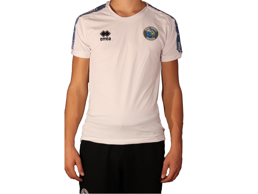 VANOLI BASKET T-shirt stripe bianca - TAGLIA 1) TAGLIA XS