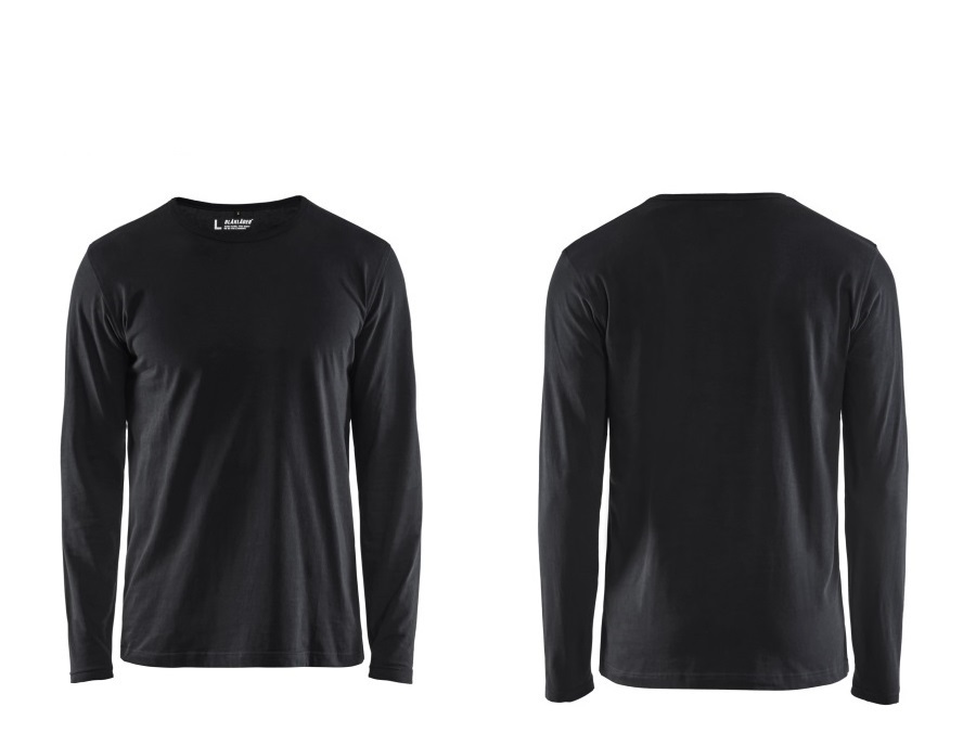 BLÅKLÄDER ITALIA SRL T-SHIRT UOMO MANICA LUNGA 3500 1042 BLÅKLÄDER IN COTONE 100% NERO