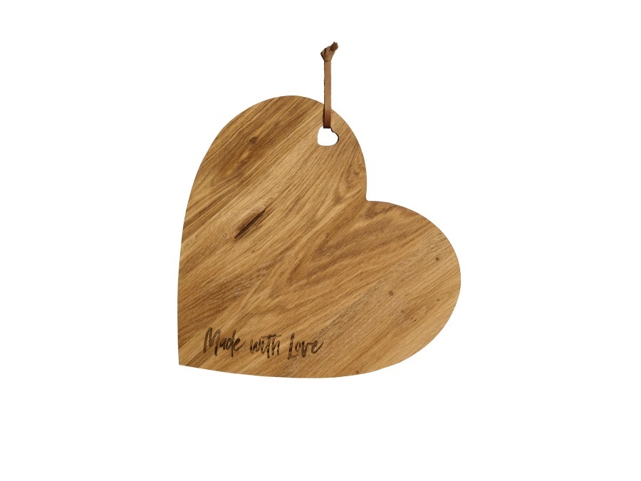 SIMPLE DAY LIVING & LIFESTYLE Tagliere a cuore Made With Love, 32x30x1.9cm