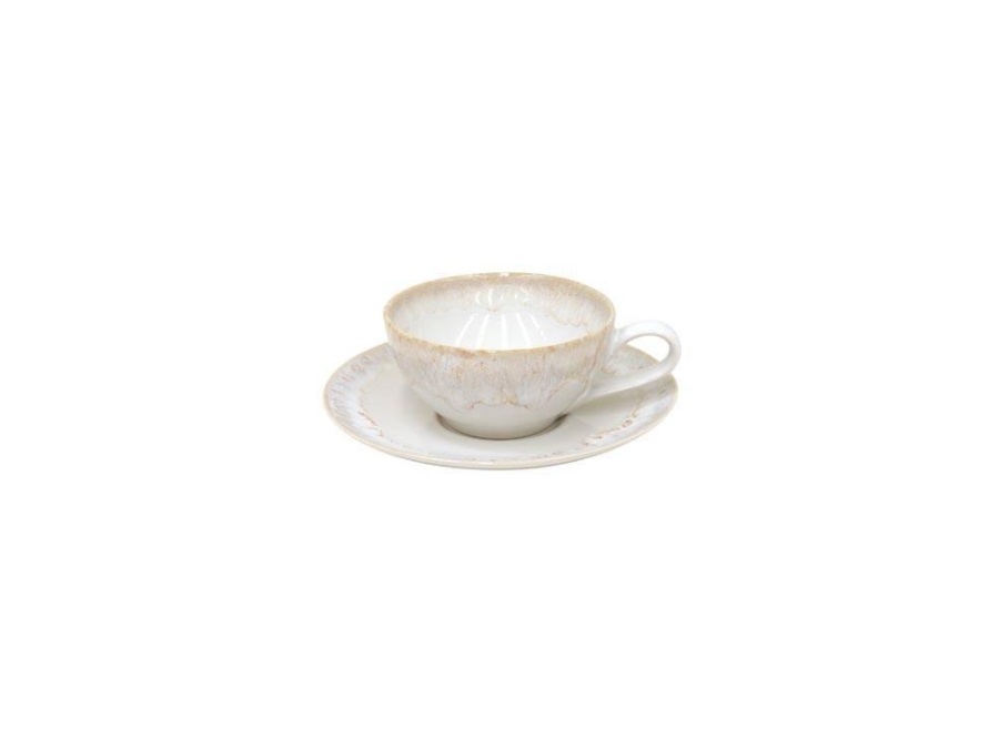 CASAFINA Taormina white, tazza tè con piattino 0,2 Lt