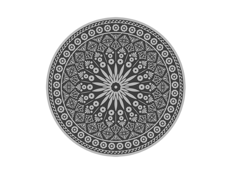 ESSCHERT DESIGN Tappeto giardino per esterni rotondo