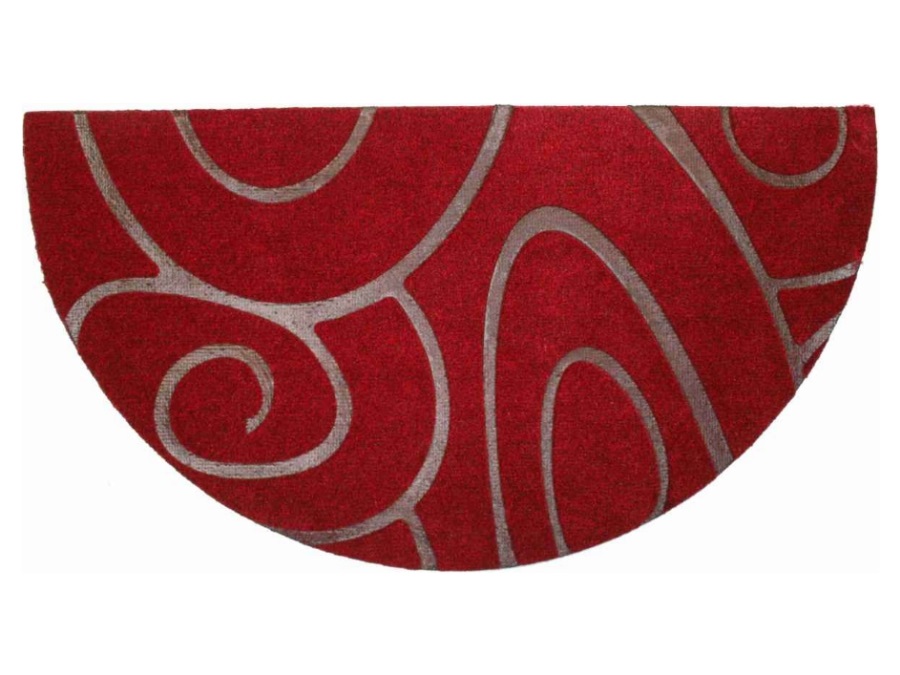 VELCOC Tappeto zeli rossi mezzaluna, 40x75 cm, modelli assortiti