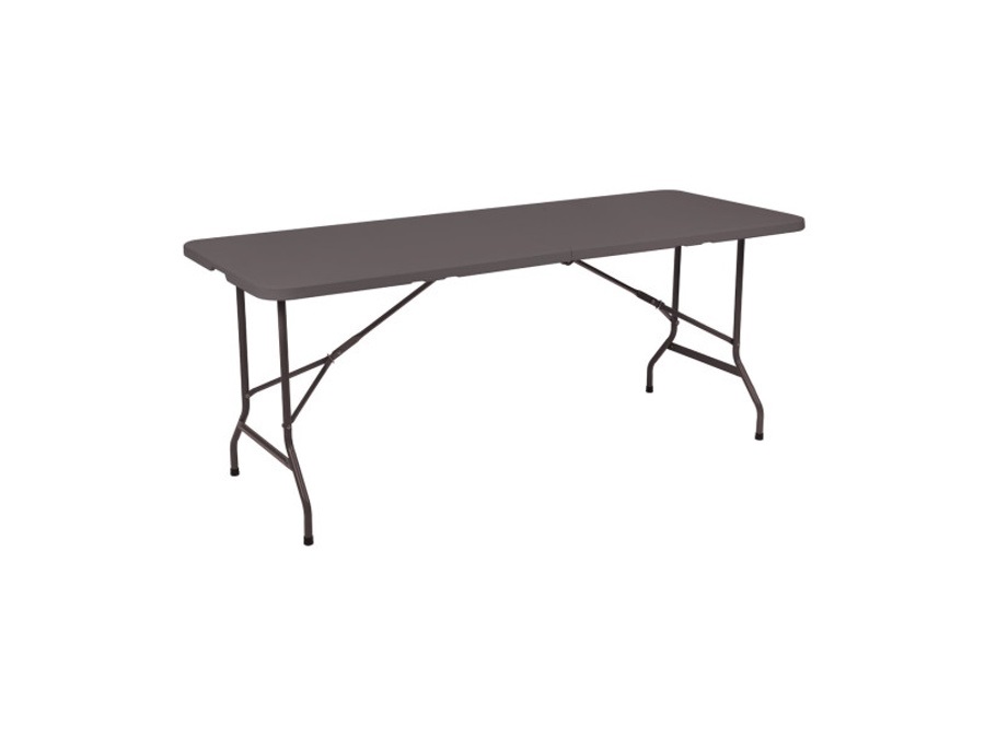VERDELOOK Tavolo pieghevole, finitura liscia, marrone, 180x70x74 cm