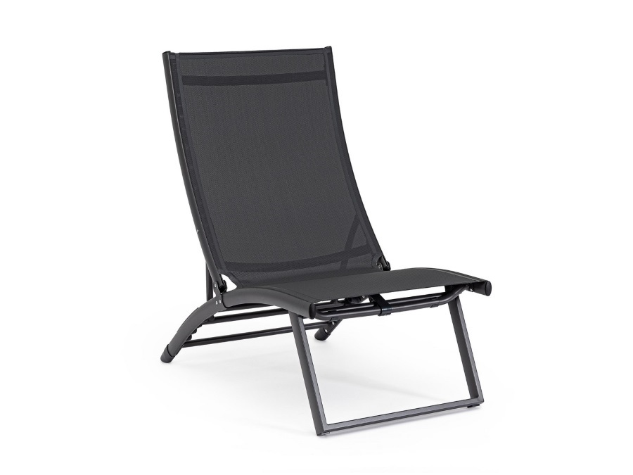 BIZZOTTO Taylor, poltrona lounge reclinabile grigio scuro/antracite