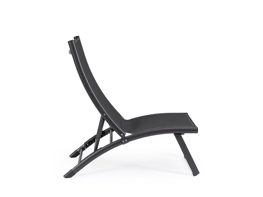 BIZZOTTO Taylor, poltrona lounge reclinabile grigio scuro/antracite