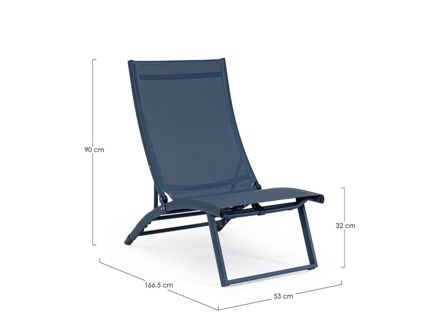 BIZZOTTO Taylor, poltrona lounge reclinabile navy