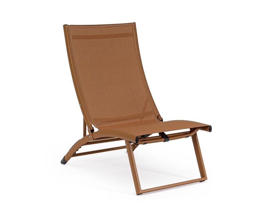 BIZZOTTO Taylor, poltrona lounge reclinabile pecan