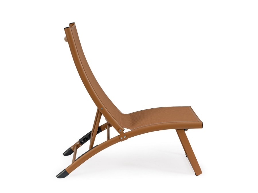 BIZZOTTO Taylor, poltrona lounge reclinabile pecan