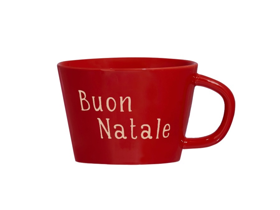 SIMPLE DAY LIVING & LIFESTYLE Tazza da colazione rossa Buon Natale, Ø 12,4 cm