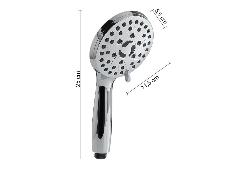 GEDY SPA Tech 09, doccetta 5+2 getti cromato