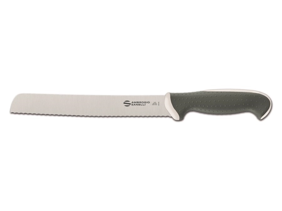 Ambrogio sanelli tecna colore - coltello pane, bianco, 21 cm