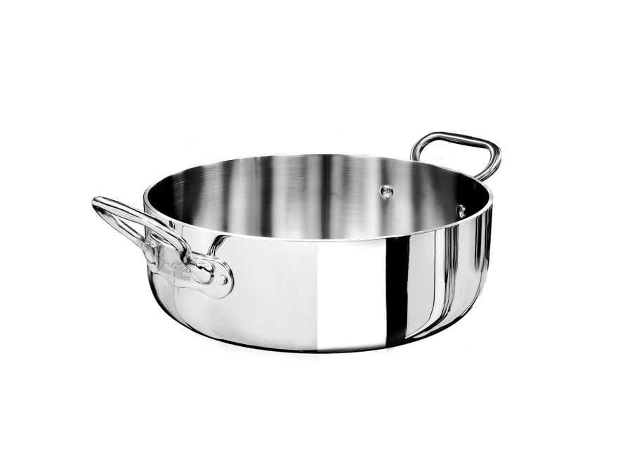 PENTOLE AGNELLI Tegame in aluinox 5ply, 2 manici, induzione - Ø 28 cm