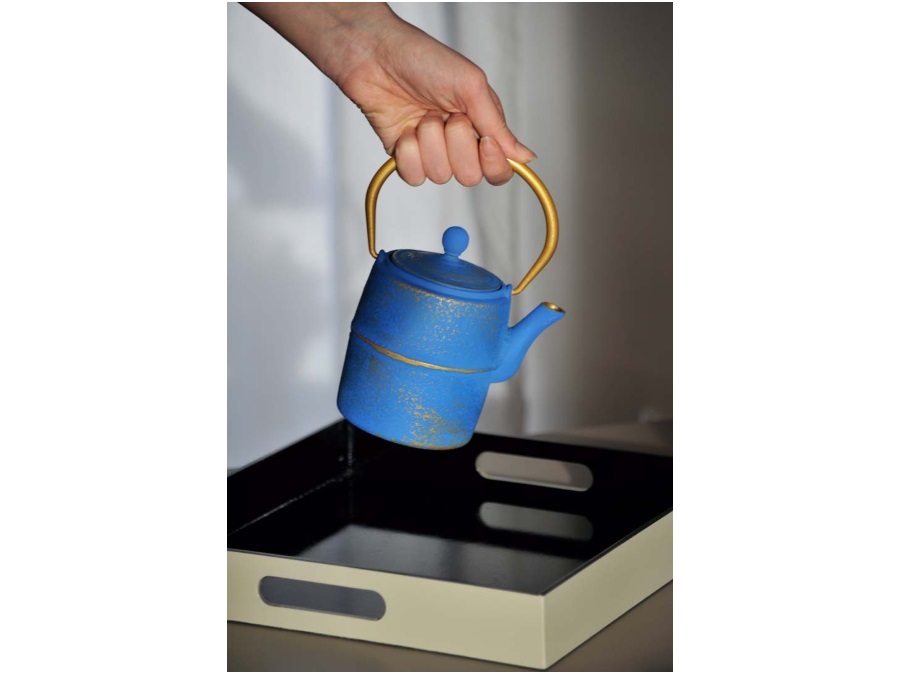 WD LIFESTYLE Teiera in ghisa blu 600 ml