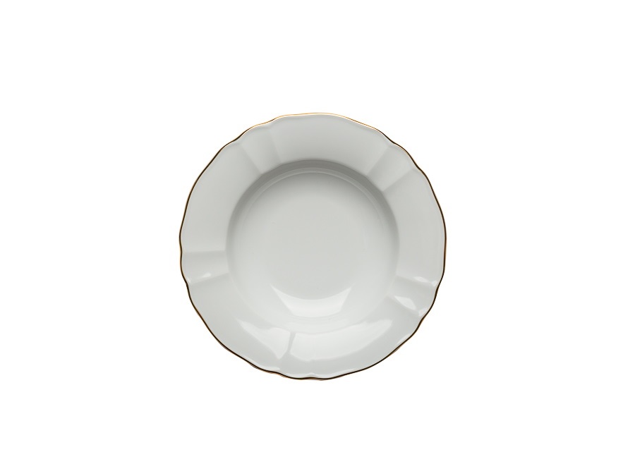 TABLE TOP PORCELLANE SAS Tilde filo oro, piatto fondo 23 cm