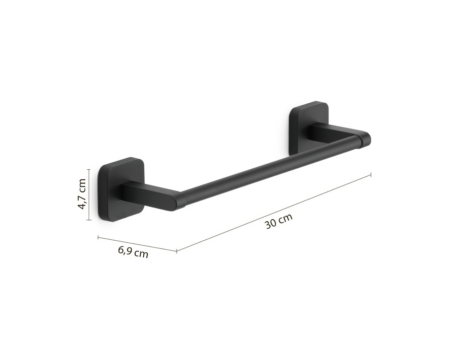 GEDY SPA Tonga, portasalviette 30 cm nero matt