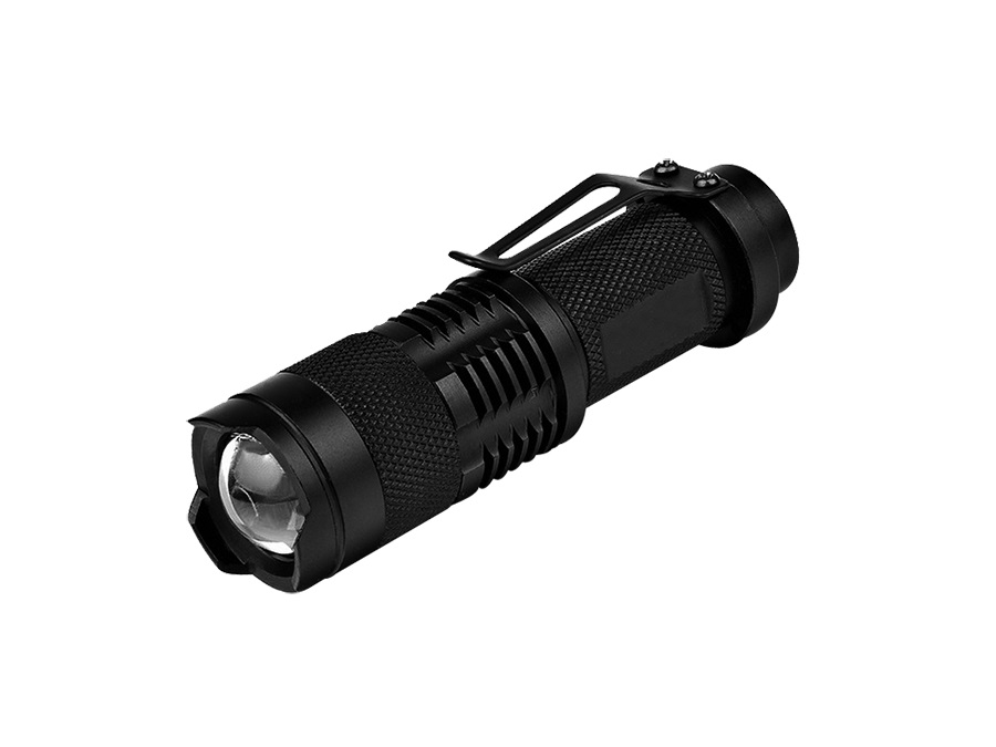 NOVA LINE Torcia a led in alluminio con clip, batterie (1xAA) non incluse