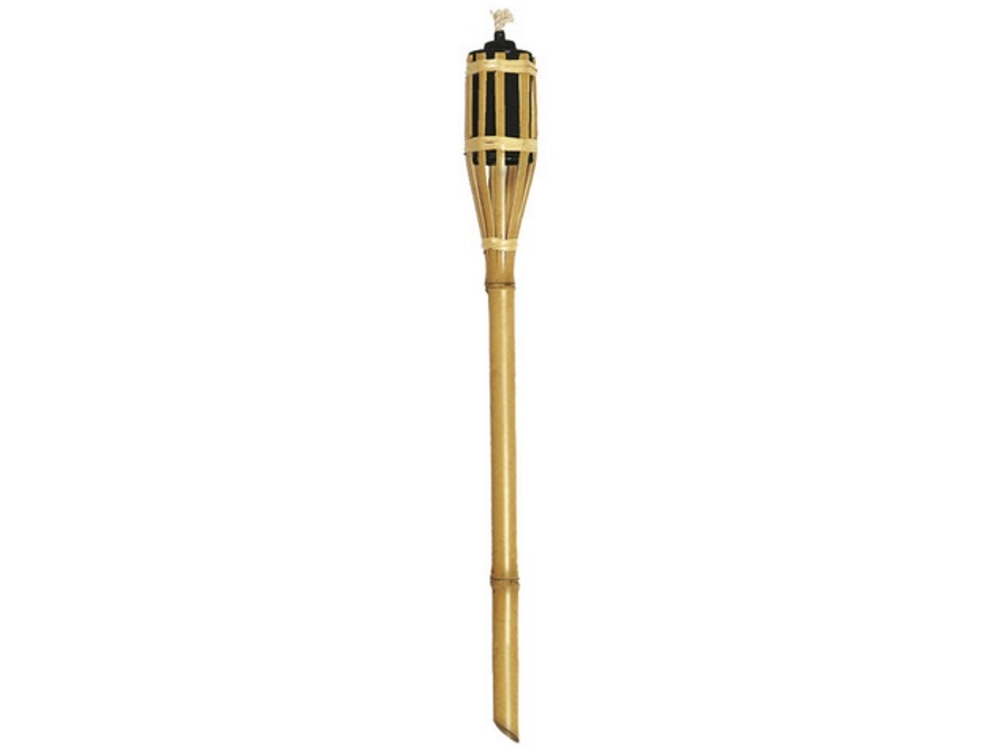 VERDELOOK Torcia in bambù con contenitore in metallo per olio lampante - MISURA 180 cm