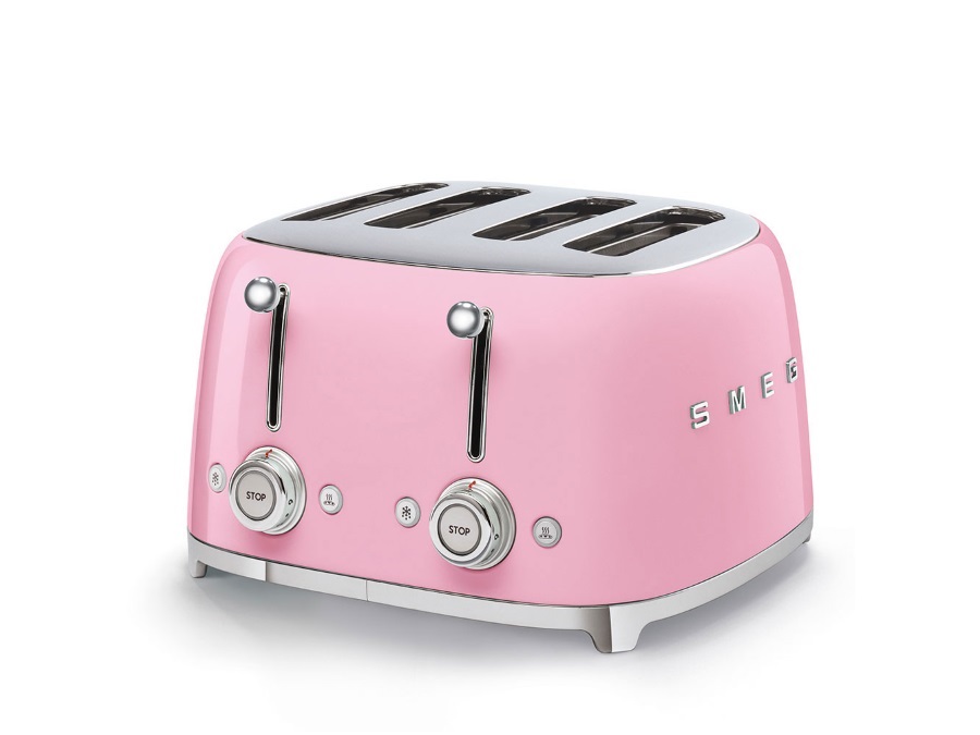 SMEG TOSTAPANE TOASTER 4X4 FETTE ROSA ANNI '50 SMEG