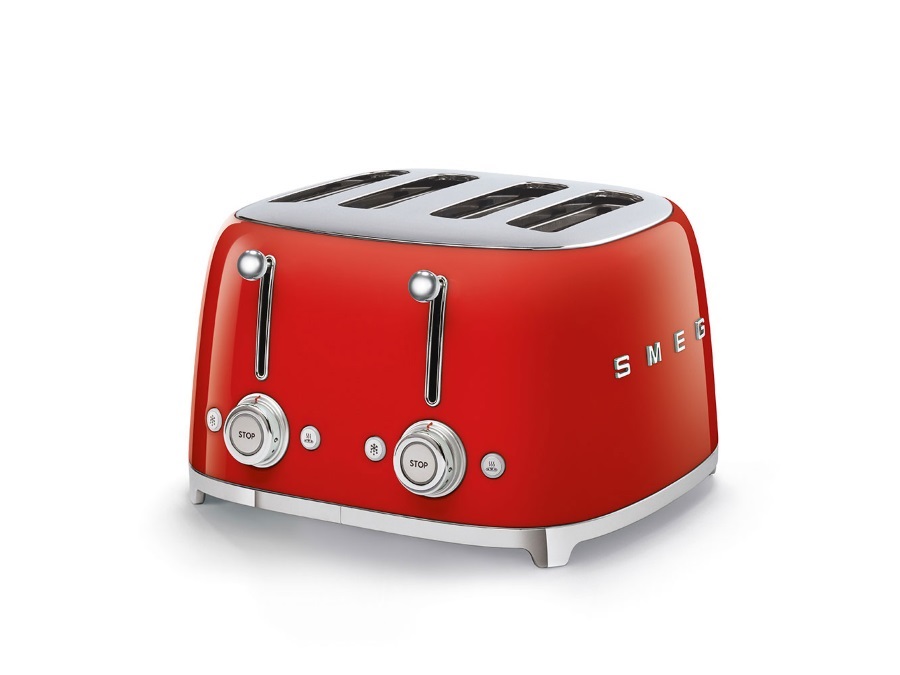 SMEG TOSTAPANE TOASTER 4X4 FETTE ROSSO ANNI '50 SMEG