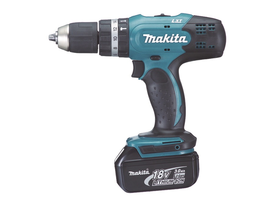 MAKITA TRAPANO AVVITATORE C/PERC. 18V 13 mm - 42 Nm + 74 ACC.