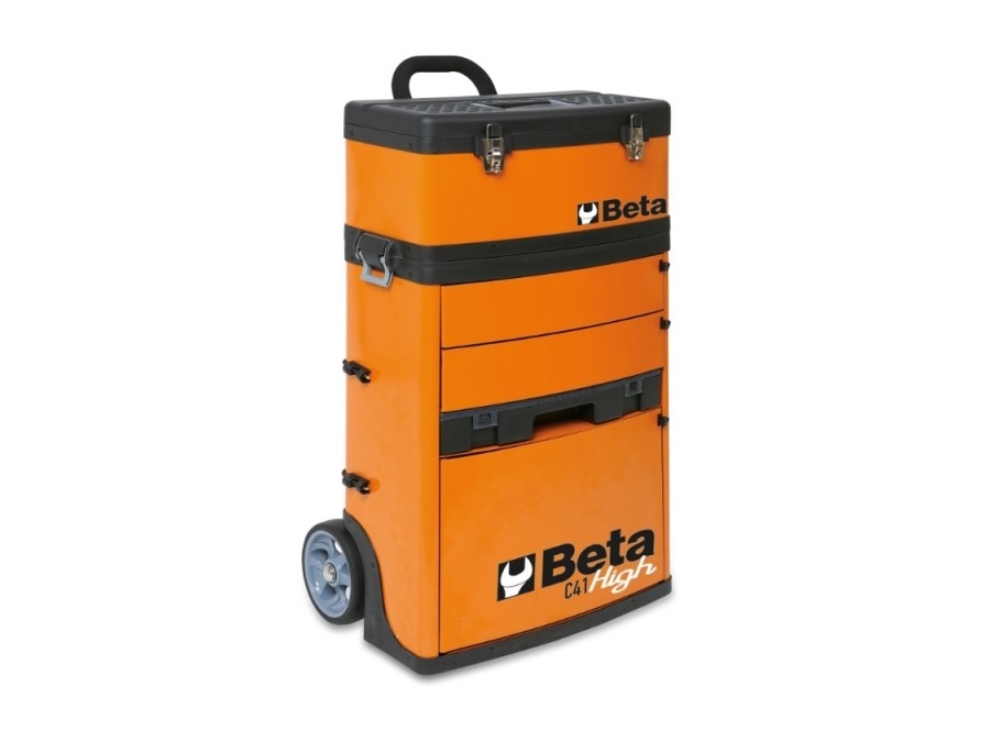 BETA UTENSILI Trolley portautensili a 2 moduli sovrapponibili - C41H - COLORE ARANCIO