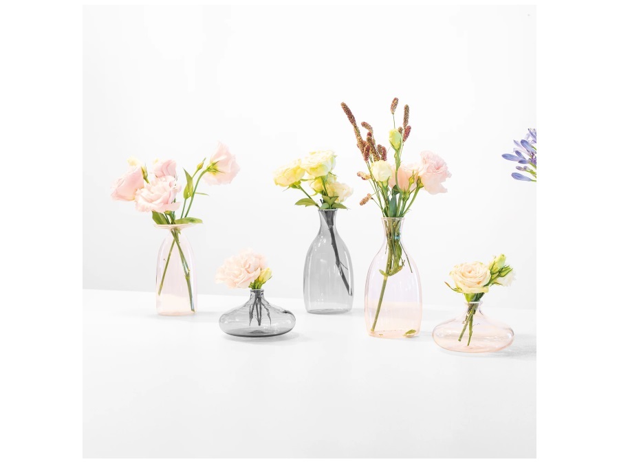 ZAFFERANO S.R.L. Un fiore, vaso grigio 19 cl
