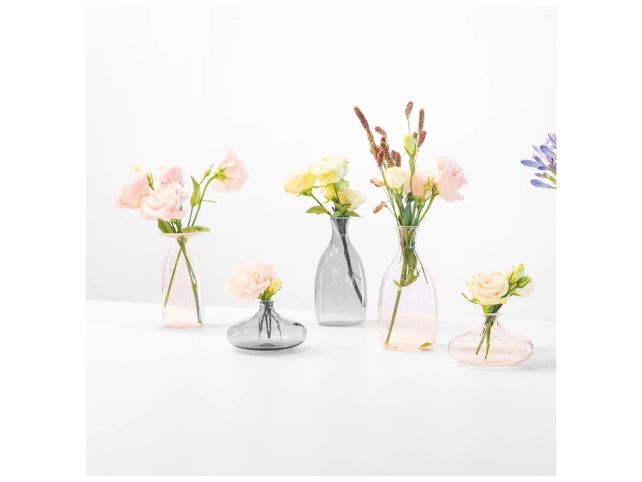 ZAFFERANO S.R.L. Un fiore, vaso grigio 35 cl