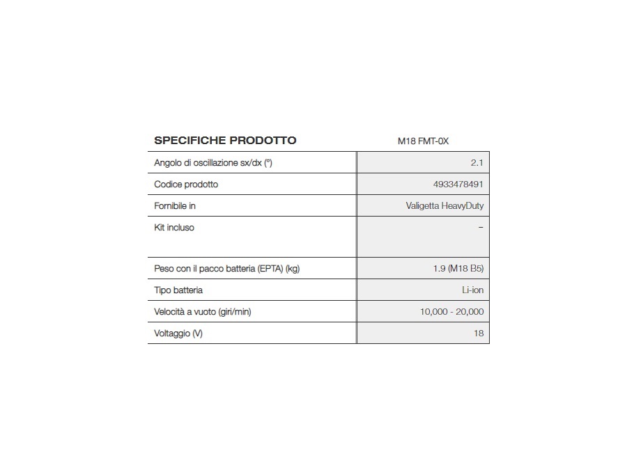 MILWAUKEE Utensile multifunzione M18 FUEL - FMT-0X