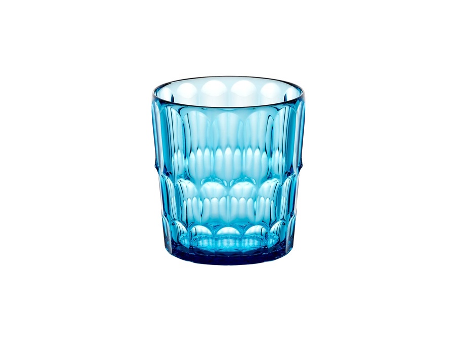 FRATELLI GUZZINI S.P.A. Vanity, bicchiere basso decoro N°2 360 cc - Azzurro Mare