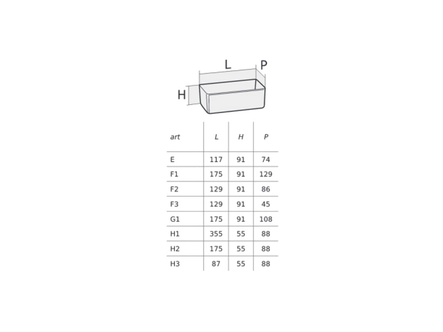 MOBIL PLASTIC VASCHETTA F2 PER C-MAXI "F" E "T/F"