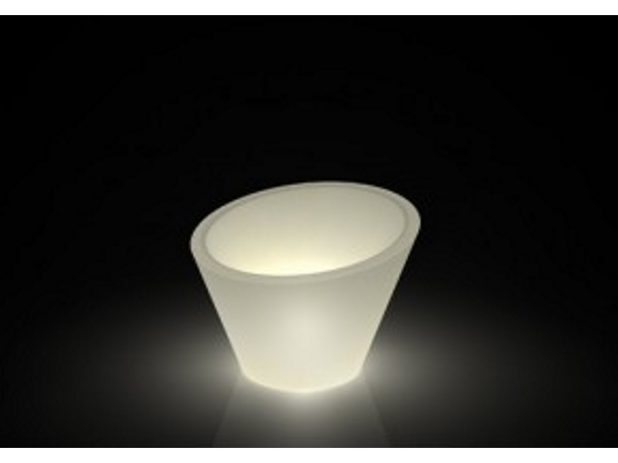 KLORIS Vaso dorico 70 liscio bianco - kit luce non compreso