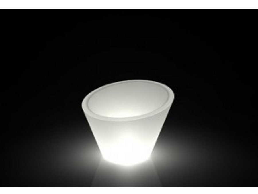 KLORIS Vaso dorico 70 liscio neutro - kit luce non compreso