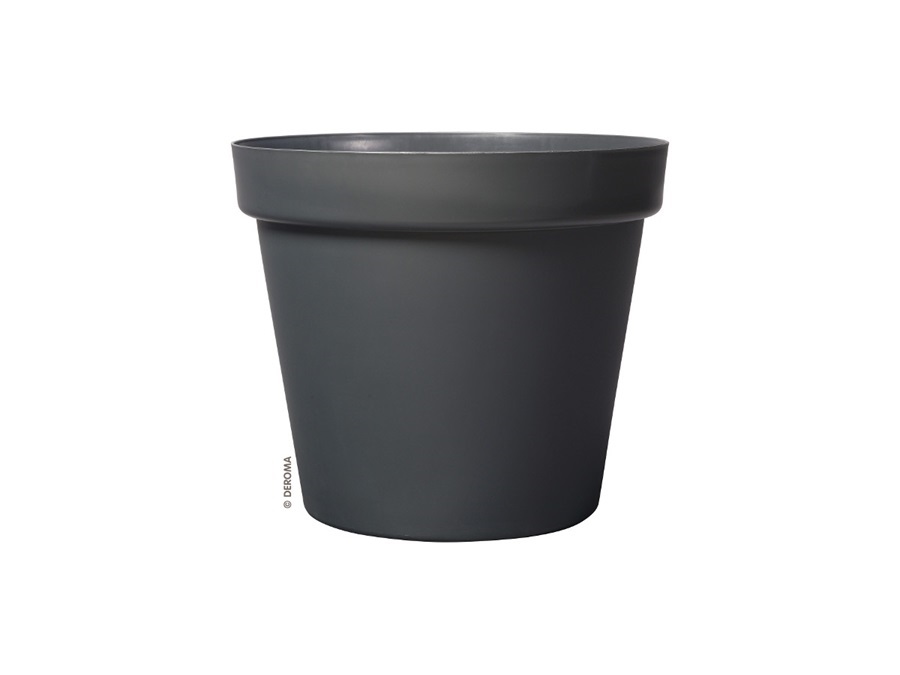 DEROMA Vaso Grande in resina anthracite, grigio antracite - DIAMETRO Ø 58 X 52 CM - 90 LT