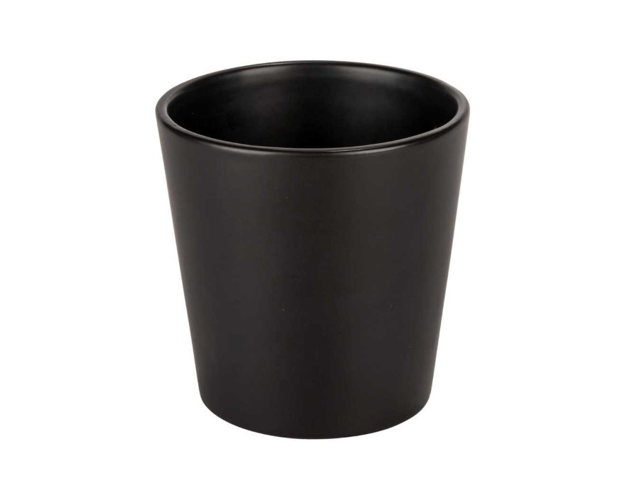 WENKO Vaso per erbe aromatiche Kuro in ceramica nera