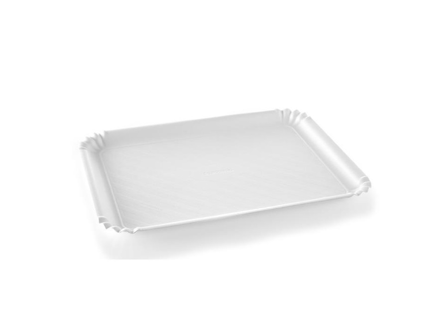 TESCOMA Vassoio rettangolare bianco in cartone delicia - MISURA 35 X 25 CM - 3 PZ