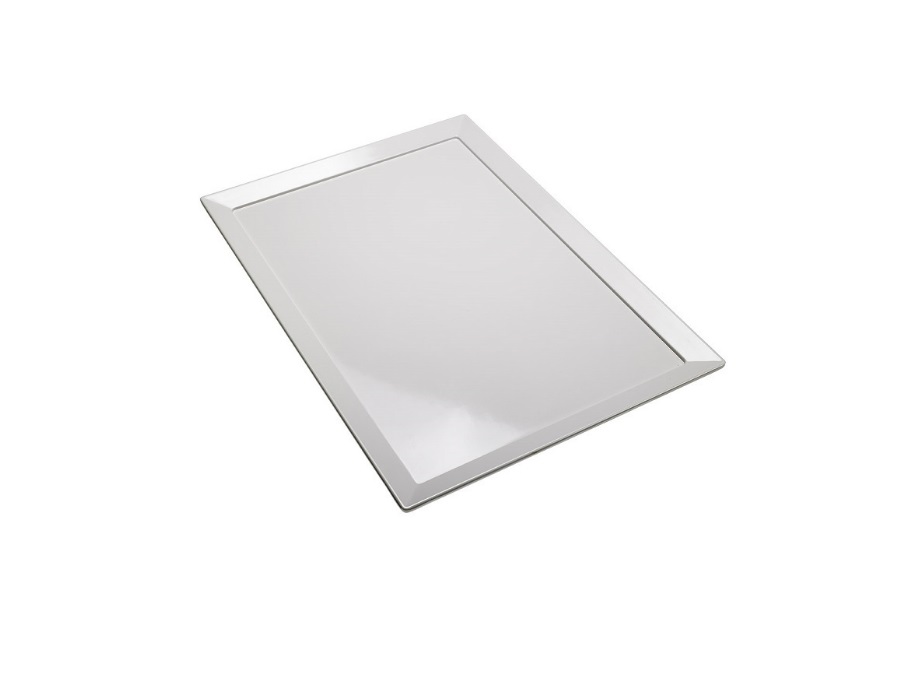 LEONE Vassoio rettangolare melamina, bianco - MISURA 65 x 45 x 2,5h cm