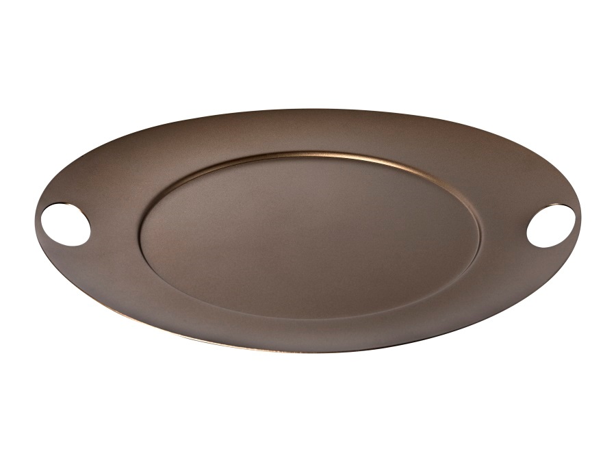 MEPRA S.P.A. Vassoio/piatto con manici linea Atmosfera, Saturno, Materic Bronze, 34x31 cm