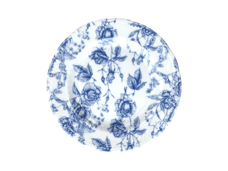 TOGNANA Vecchio vienna, piatto pane Blu Roses in porcellana - 15,5 cm