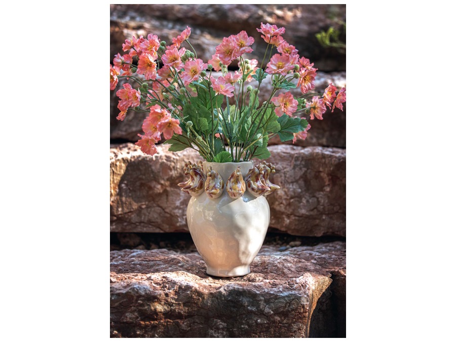 RITUALI DOMESTICI Vedetta, vaso galline Ø21 cm, rosa
