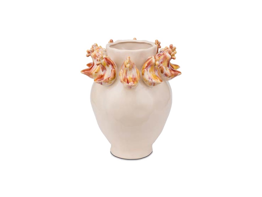 RITUALI DOMESTICI Vedetta, vaso galline Ø23 cm, rosa