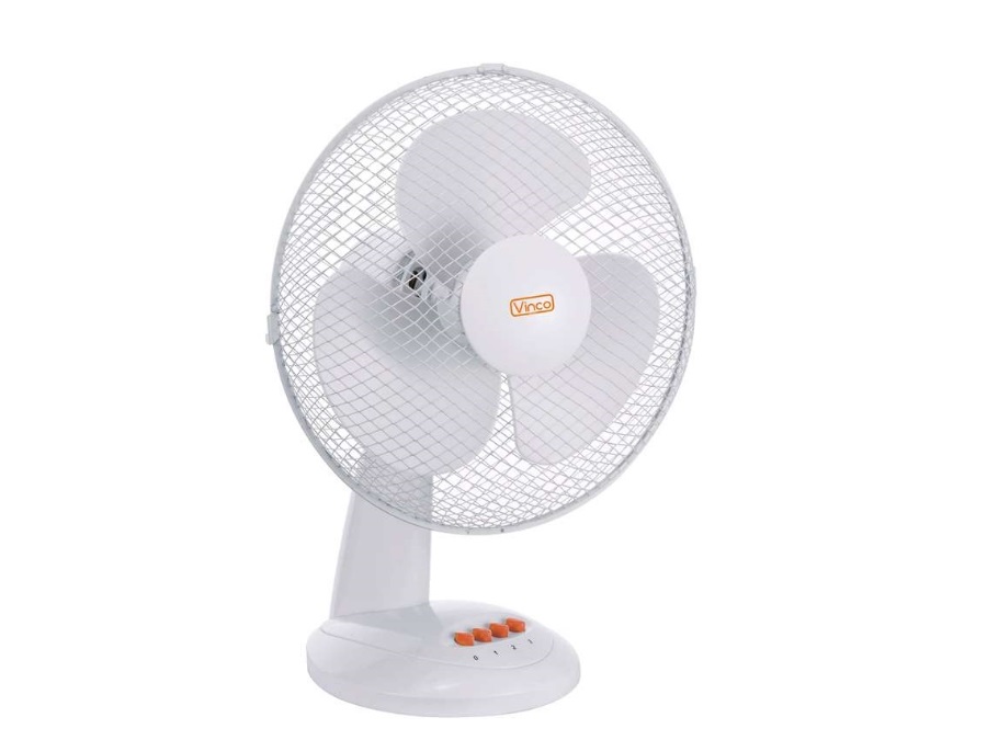 VINCO Ventilatore da Tavolo bianco,  Ø 30 cm 70601