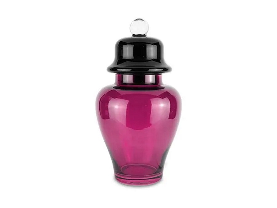 BACI MILANO Vesti la tavola (cachemire fucsia) - Potiche in vetro Ø 16cm H 31cm
