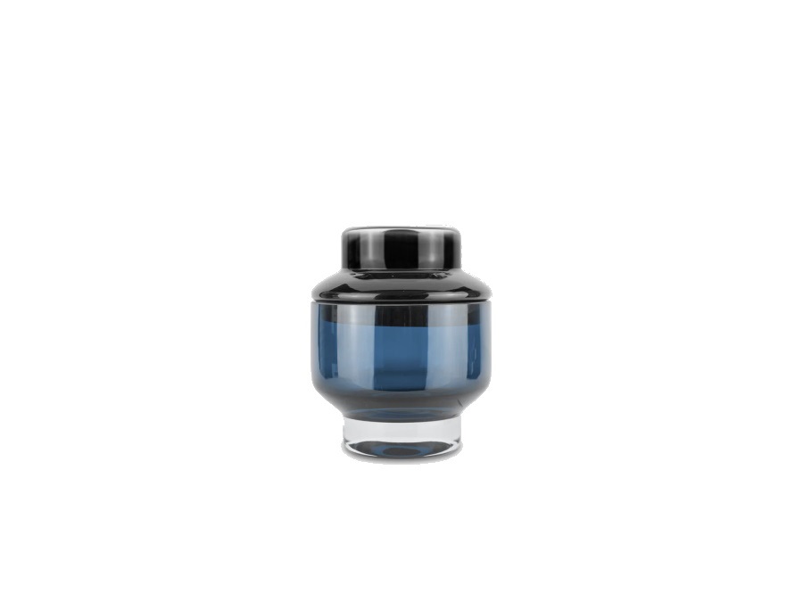 BACI MILANO Vesti la tavola (fashion blu) - Centrotavola in vetro Ø 16cm H 20cm