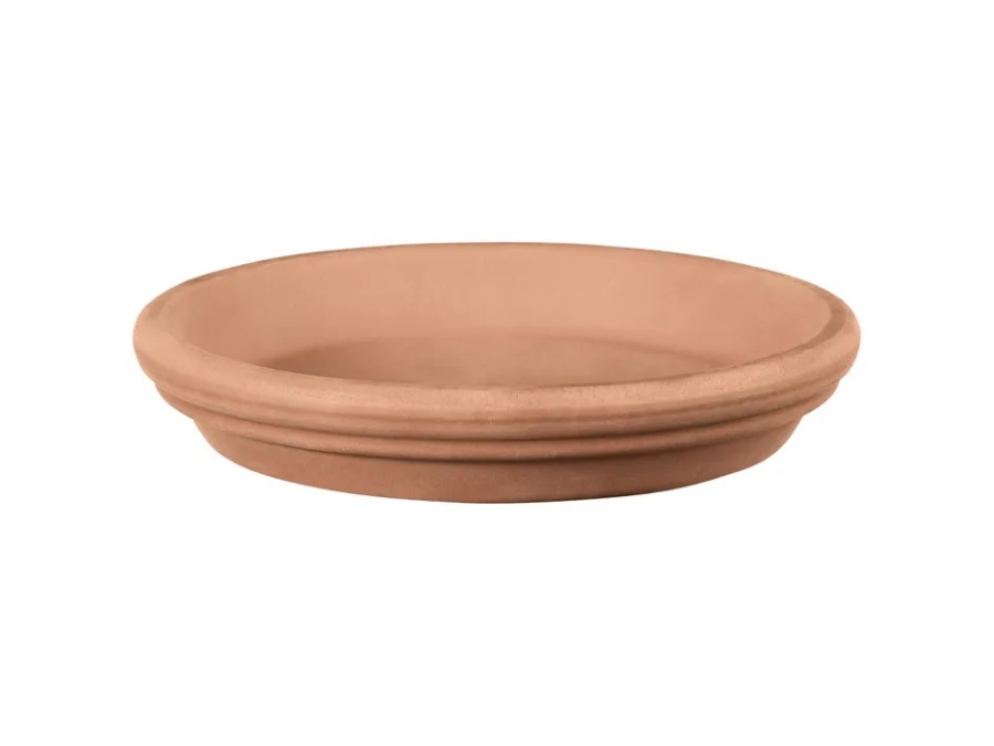 DEROMA White garden, sottovaso idrorepellente in terracotta 41 cm