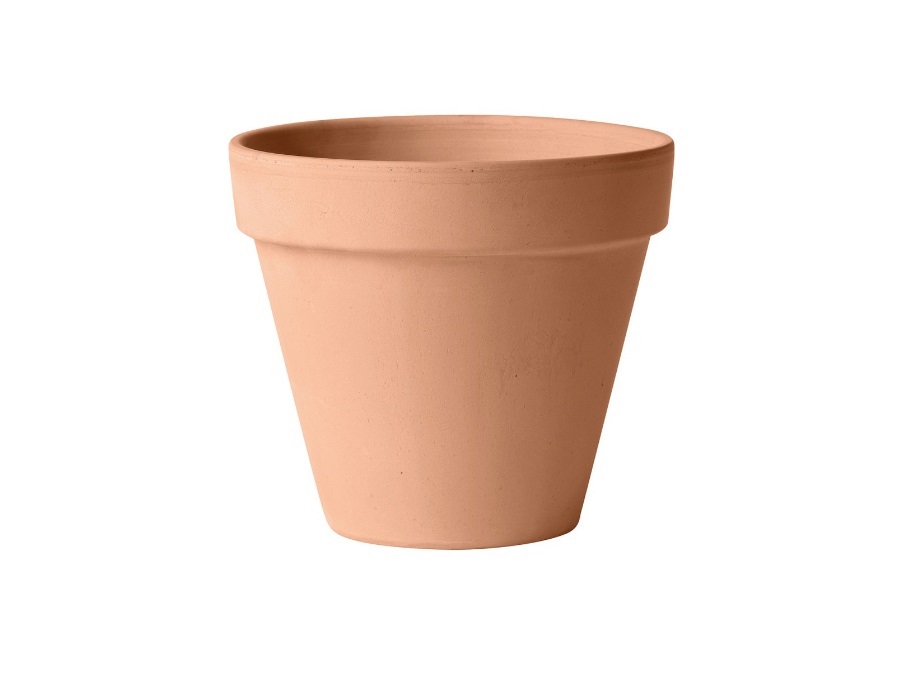 DEROMA White garden, vaso standard in terracotta 17 cm