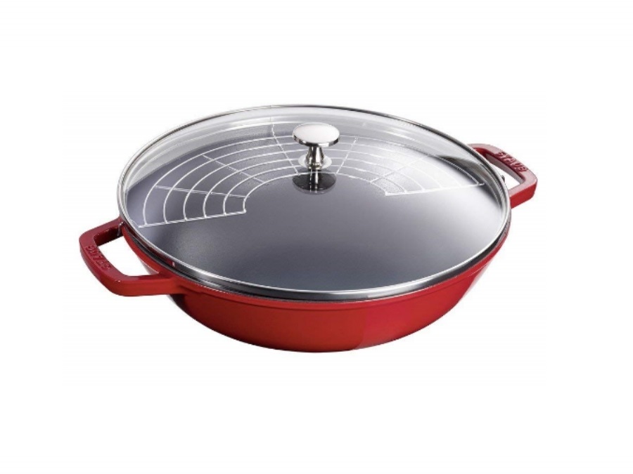 STAUB Wok medio diam. 30 cm Rosso ciliegia