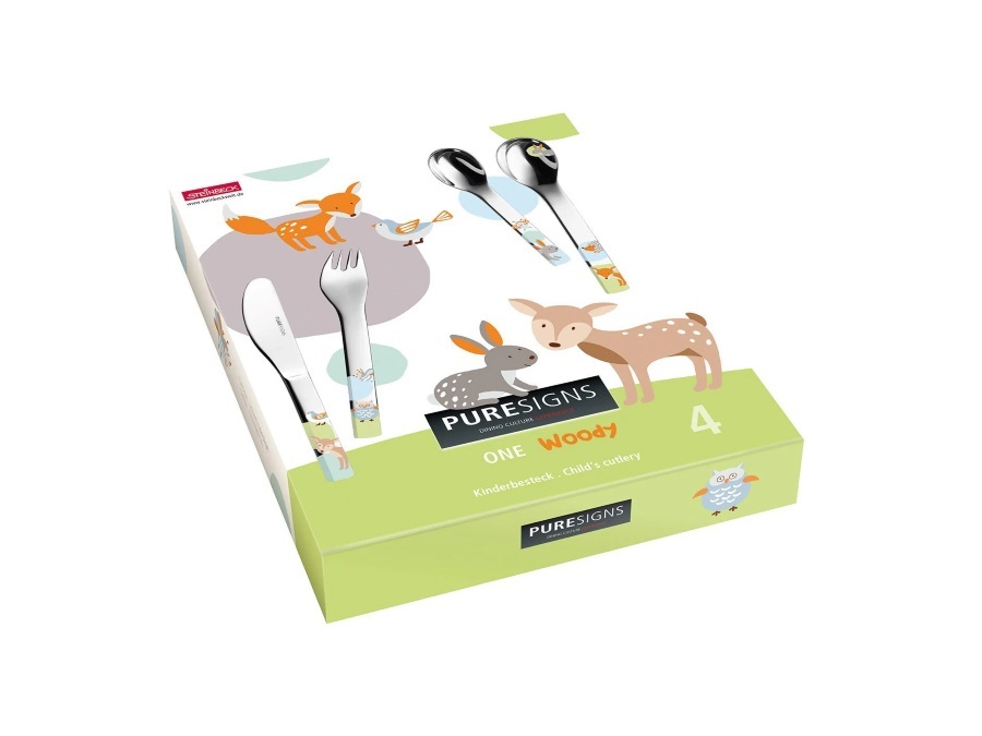 MEPRA S.P.A. Woody, set 4 posate per bambini